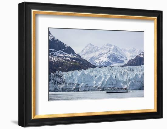 A Tourist Ship Explores the Lamplugh Glacier in Glacier Bay National Park and Preserve, Alaska-Michael Nolan-Framed Photographic Print