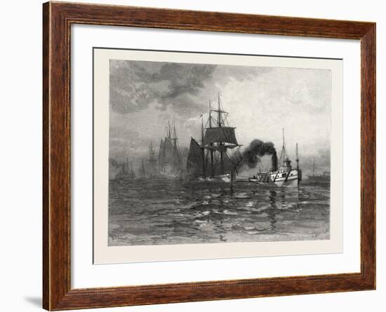 A Tow on Lake St. Clair, Canada, Nineteenth Century-null-Framed Giclee Print