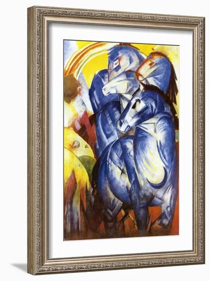 A Tower of Blue Horses, 1913-Franz Marc-Framed Giclee Print