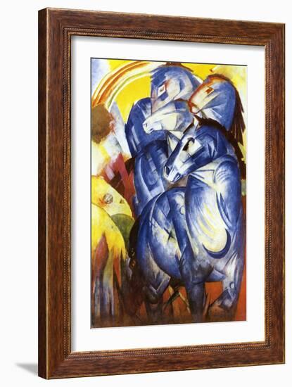 A Tower of Blue Horses, 1913-Franz Marc-Framed Giclee Print