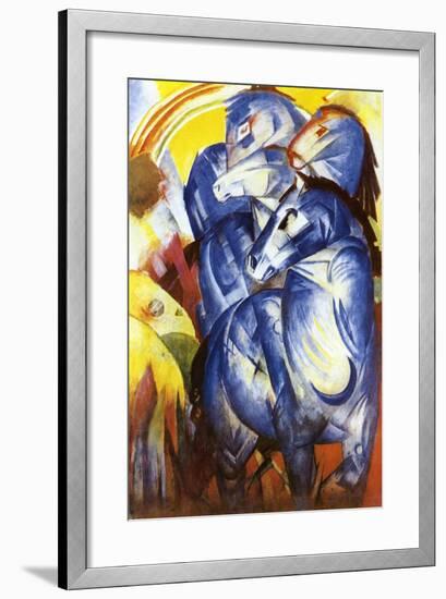 A Tower of Blue Horses, 1913-Franz Marc-Framed Giclee Print