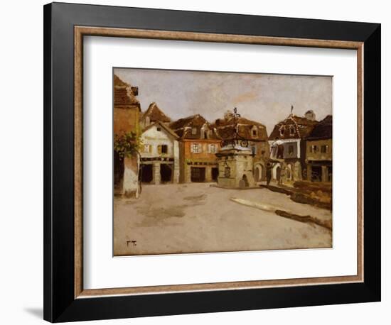 A Town Square-Fritz Thaulow-Framed Giclee Print