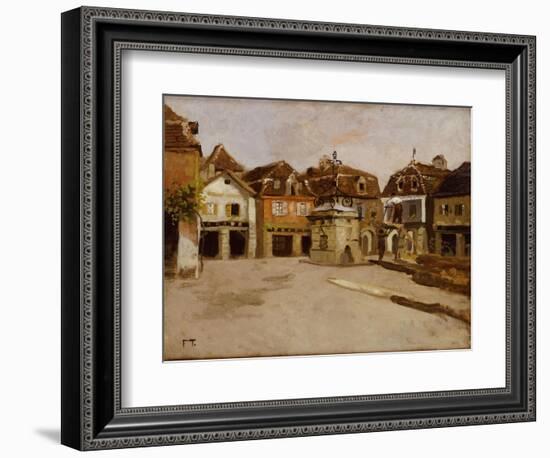 A Town Square-Fritz Thaulow-Framed Giclee Print