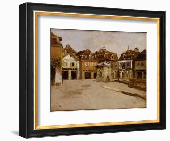 A Town Square-Fritz Thaulow-Framed Giclee Print