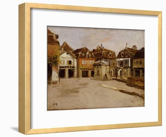 A Town Square-Fritz Thaulow-Framed Giclee Print