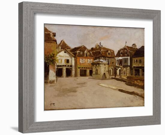 A Town Square-Fritz Thaulow-Framed Giclee Print