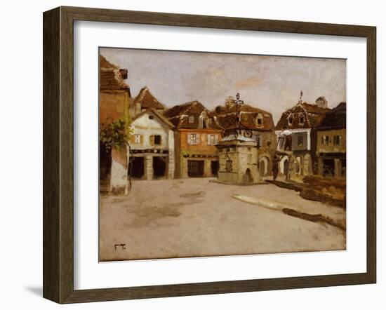 A Town Square-Fritz Thaulow-Framed Giclee Print