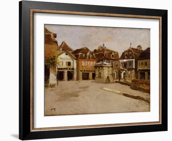 A Town Square-Fritz Thaulow-Framed Giclee Print