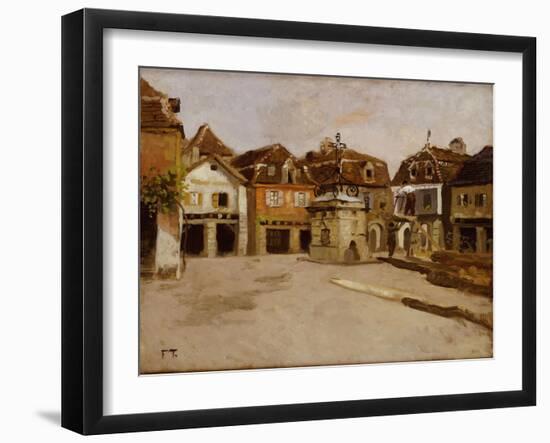 A Town Square-Fritz Thaulow-Framed Giclee Print