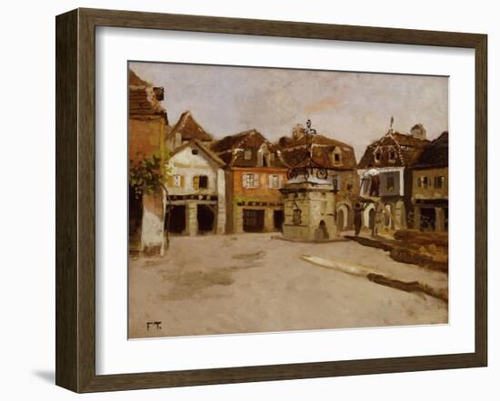 A Town Square-Fritz Thaulow-Framed Giclee Print