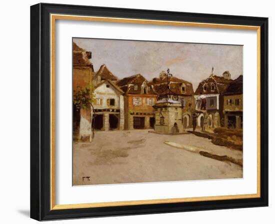 A Town Square-Fritz Thaulow-Framed Giclee Print