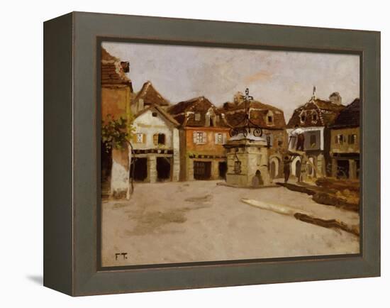 A Town Square-Fritz Thaulow-Framed Premier Image Canvas