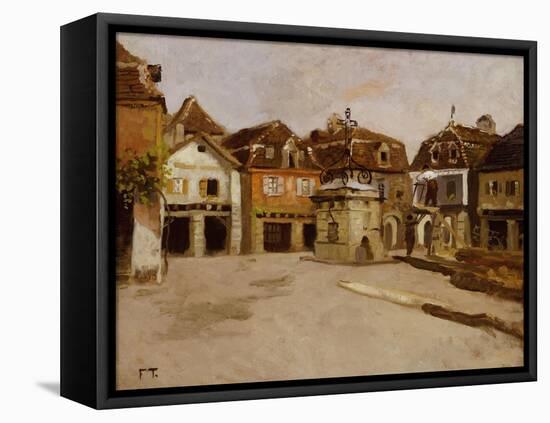 A Town Square-Fritz Thaulow-Framed Premier Image Canvas