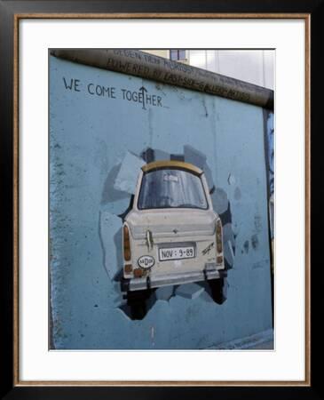 A Trabant Car Painted On A Section Of The Berlin Wall Near Potsdamer Platz Mitte Berlin Germany Photographic Print Richard Nebesky Art Com
