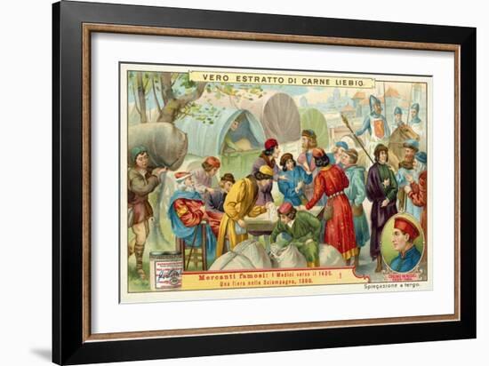 A Trade Fair in Champagne, 1300-null-Framed Giclee Print