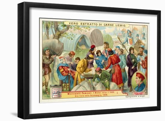 A Trade Fair in Champagne, 1300-null-Framed Giclee Print
