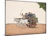 A Trader or Migrant on a Cart with His Belongings, Being Pulled by Two White Oxen, from…-null-Mounted Giclee Print