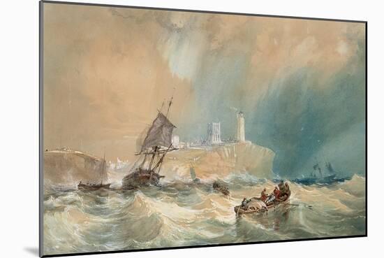 A Trading Brig Running Out of Tynemouth-John Wilson Carmichael-Mounted Giclee Print