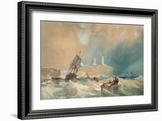 A Trading Brig Running Out of Tynemouth-John Wilson Carmichael-Framed Giclee Print