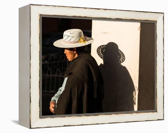 A Traditional Bolivian Woman in the City of Potosi-Alex Saberi-Framed Premier Image Canvas