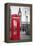 A Traditional Red Phone Booth In London With The Big Ben In A Black And White Background-Kamira-Framed Premier Image Canvas