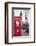 A Traditional Red Phone Booth In London With The Big Ben In A Black And White Background-Kamira-Framed Premium Photographic Print