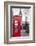 A Traditional Red Phone Booth In London With The Big Ben In A Black And White Background-Kamira-Framed Photographic Print