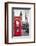 A Traditional Red Phone Booth In London With The Big Ben In A Black And White Background-Kamira-Framed Photographic Print