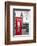 A Traditional Red Phone Booth In London With The Big Ben In A Black And White Background-Kamira-Framed Photographic Print