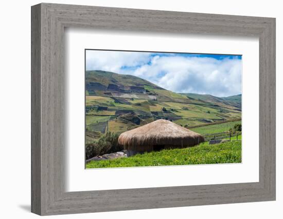 A traditional straw house in the Ecuadorian Andes, Ecuador, South America-Alexandre Rotenberg-Framed Photographic Print