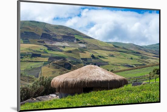 A traditional straw house in the Ecuadorian Andes, Ecuador, South America-Alexandre Rotenberg-Mounted Photographic Print