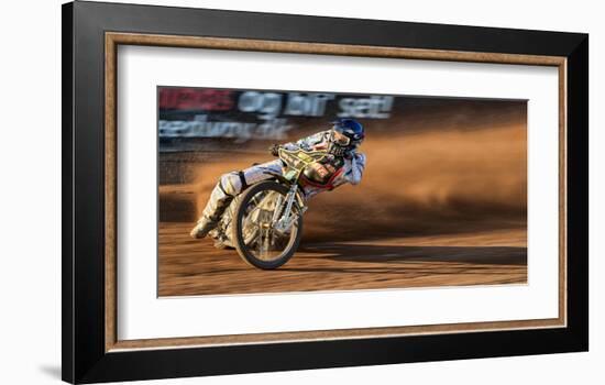 A Trail of Dust at Sunset-null-Framed Art Print