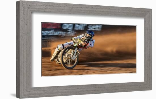 A Trail of Dust at Sunset-null-Framed Art Print