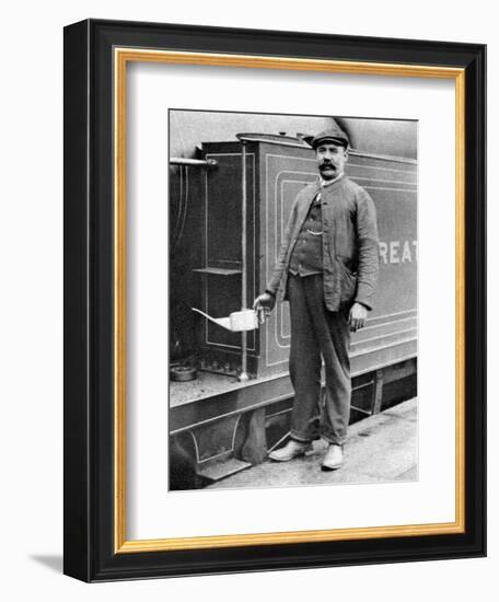 A Train Driver, London, 1926-1927-null-Framed Giclee Print