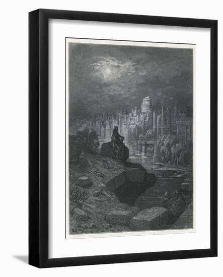 A Traveller from New Zealanad Contemplating the Ruins of London-Gustave Doré-Framed Giclee Print