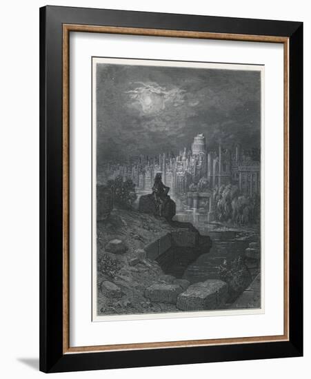 A Traveller from New Zealanad Contemplating the Ruins of London-Gustave Doré-Framed Giclee Print