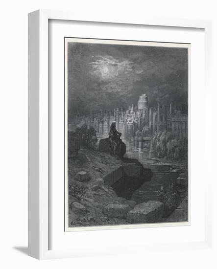 A Traveller from New Zealanad Contemplating the Ruins of London-Gustave Doré-Framed Giclee Print