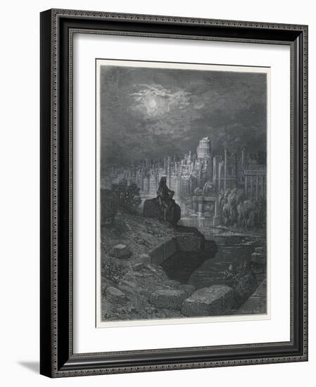 A Traveller from New Zealanad Contemplating the Ruins of London-Gustave Doré-Framed Giclee Print