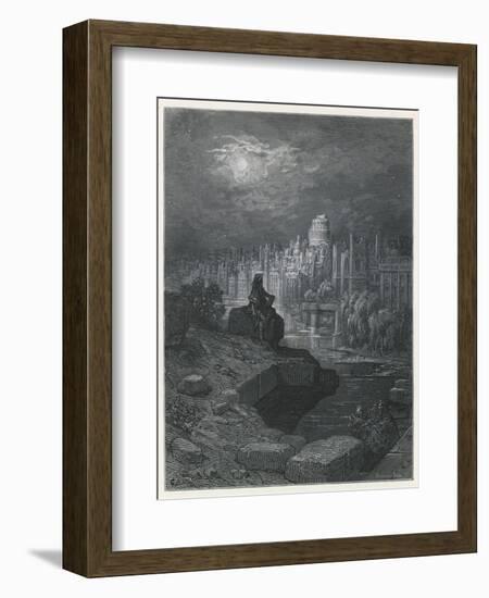 A Traveller from New Zealanad Contemplating the Ruins of London-Gustave Doré-Framed Giclee Print