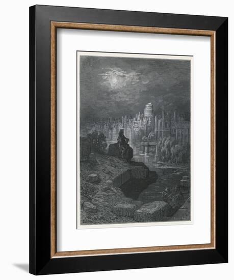 A Traveller from New Zealanad Contemplating the Ruins of London-Gustave Doré-Framed Giclee Print