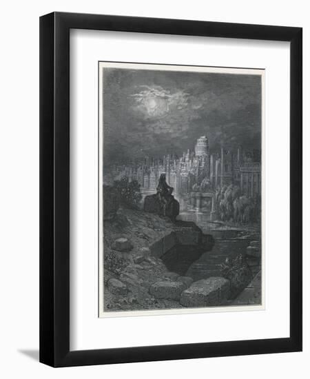 A Traveller from New Zealanad Contemplating the Ruins of London-Gustave Doré-Framed Giclee Print