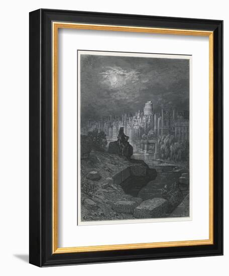 A Traveller from New Zealanad Contemplating the Ruins of London-Gustave Doré-Framed Giclee Print