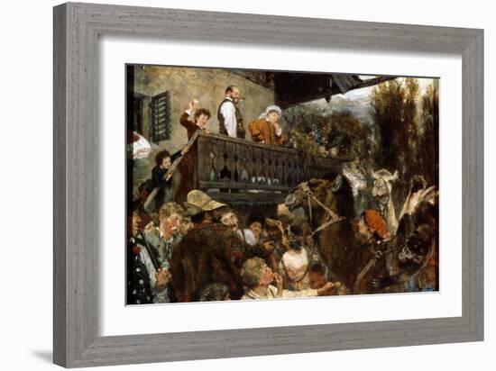 A Travelling Circus (Cameleers in Partenkirche), 1884-Adolph Menzel-Framed Giclee Print