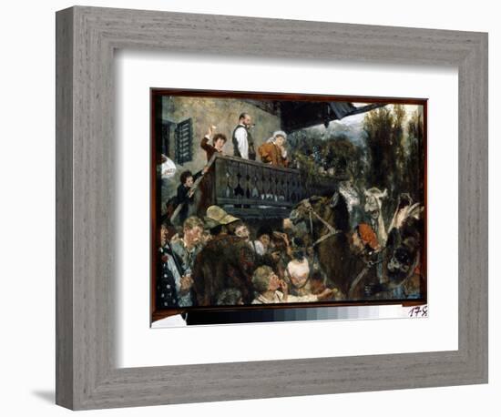 A Travelling Circus (Cameleers in Partenkirchen)-Adolph Friedrich Erdmann von Menzel-Framed Giclee Print