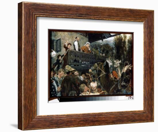 A Travelling Circus (Cameleers in Partenkirchen)-Adolph Friedrich Erdmann von Menzel-Framed Giclee Print