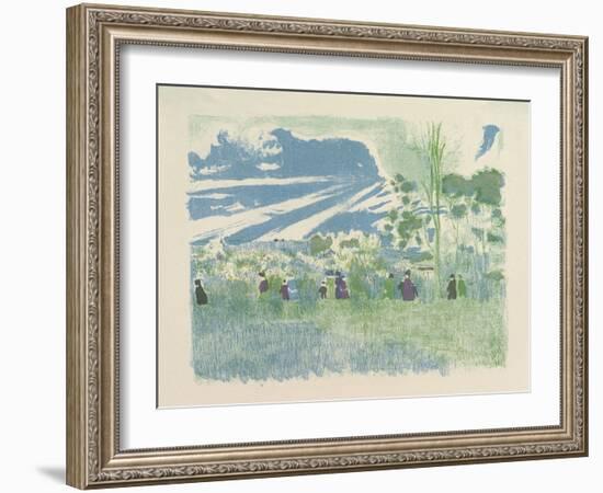 À Travers Champs , from the series Landscapes and Interiors, 1899-Edouard Vuillard-Framed Giclee Print