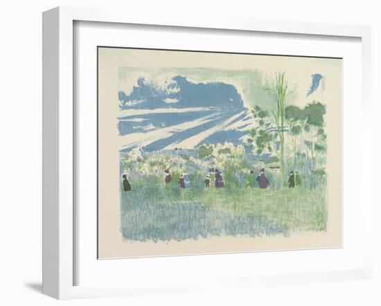 À Travers Champs , from the series Landscapes and Interiors, 1899-Edouard Vuillard-Framed Giclee Print