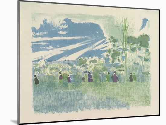 À Travers Champs , from the series Landscapes and Interiors, 1899-Edouard Vuillard-Mounted Giclee Print