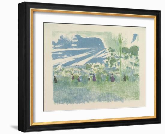 À Travers Champs , from the series Landscapes and Interiors, 1899-Edouard Vuillard-Framed Giclee Print