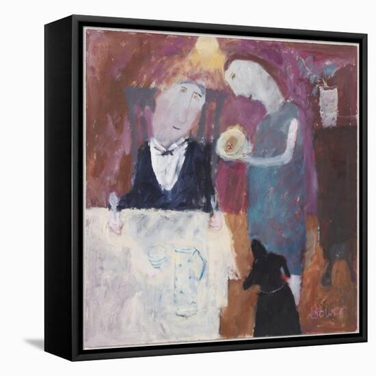 A Treat for Godfrey, 2008-Susan Bower-Framed Premier Image Canvas